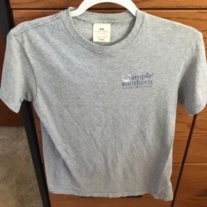 Gray & blue simply southern shirt